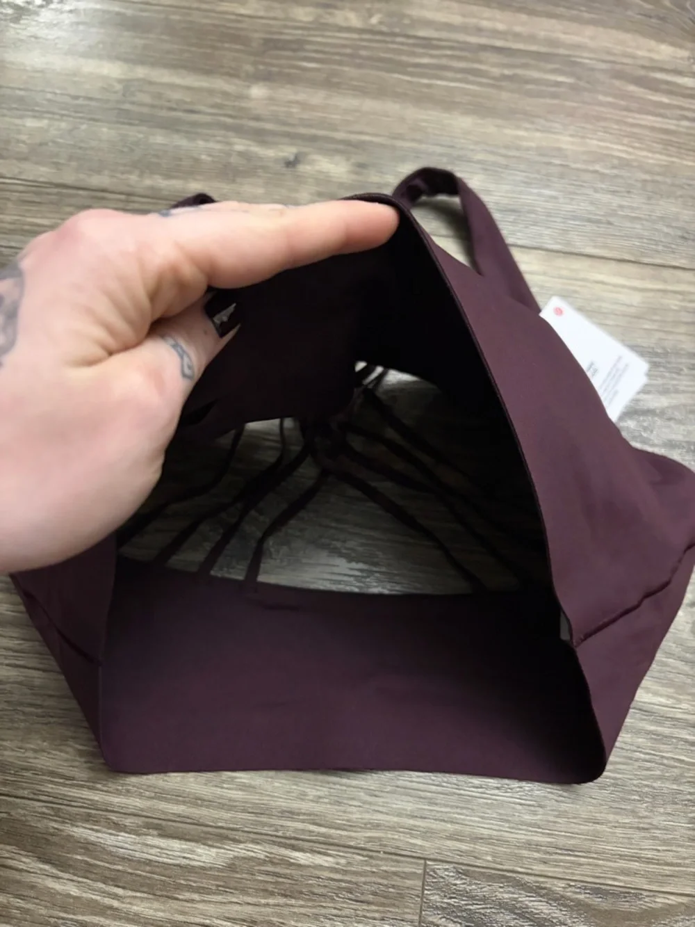 NWT Lululemon FlexyFlex Yoga Bra *Light Support, D-DDD Cups (Black Plum) L/XL